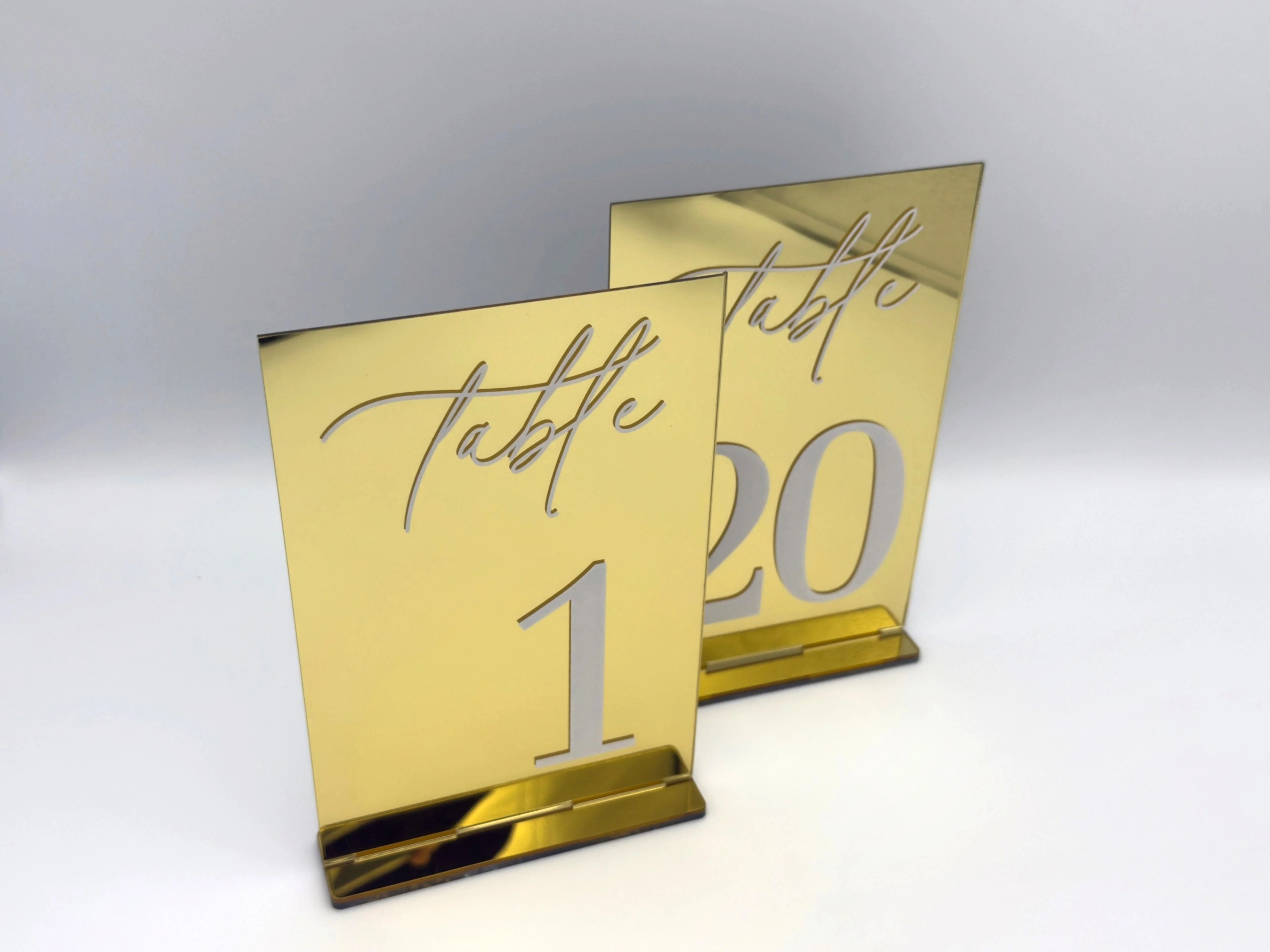 Tischnummern Gold